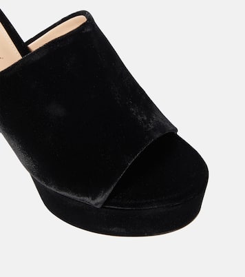 Holly velvet platform mules | Gianvito Rossi
