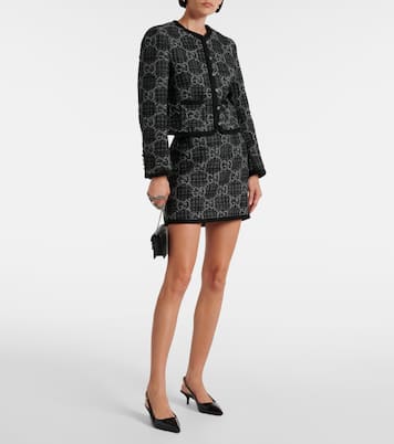 GG single-breasted wool-blend tweed jacket | Gucci