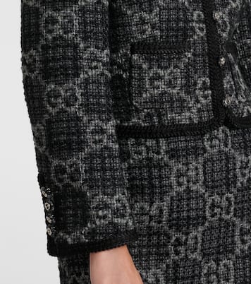 GG single-breasted wool-blend tweed jacket | Gucci