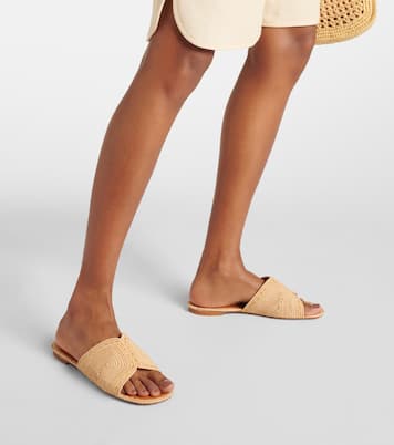 Ineni raffia slides | Clergerie