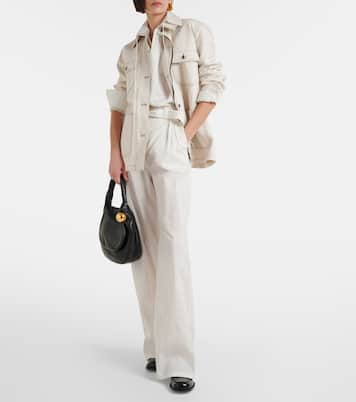 Xero pinstripe cotton and silk palazzo pants | Max Mara