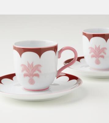 Jaipur set of 2 espresso cups and saucers | Aquazzura Casa
