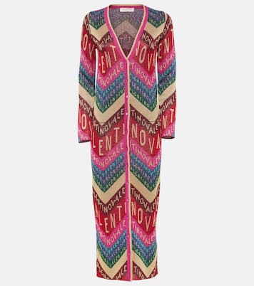 Vestido corto de jacquard con logo | Valentino