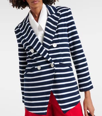 Ortiz striped cotton-blend terry blazer | Veronica Beard