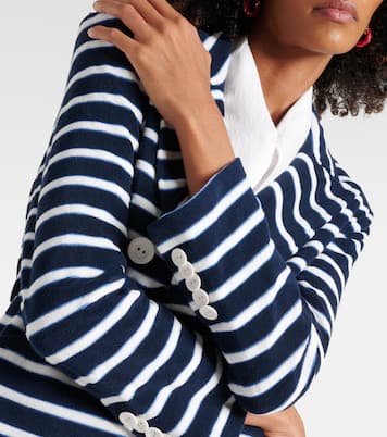 Ortiz striped cotton-blend terry blazer | Veronica Beard