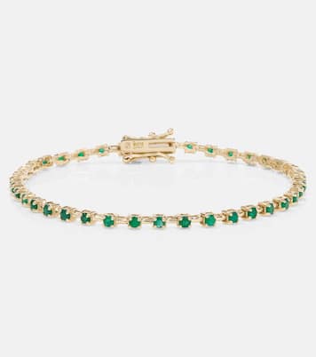 Armband Emerald Ace aus 14kt Gelbgold mit Smaragden | Stone and Strand