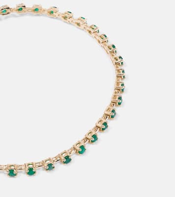 Armband Emerald Ace aus 14kt Gelbgold mit Smaragden | Stone and Strand