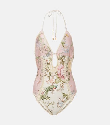 Waverly floral crochet swimsuit | Zimmermann