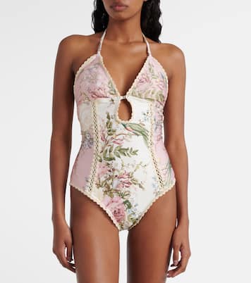 Waverly floral crochet swimsuit | Zimmermann