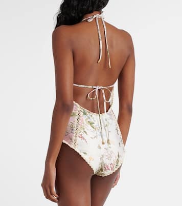 Waverly floral crochet swimsuit | Zimmermann