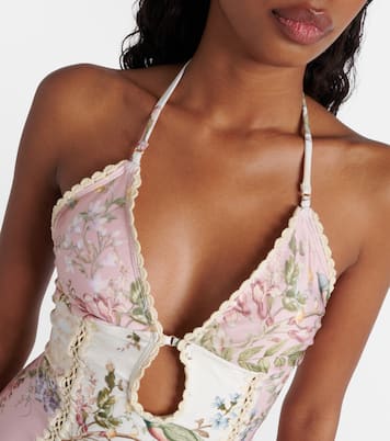 Waverly floral crochet swimsuit | Zimmermann