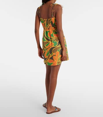 Vestido corto Ysla de lino estampado | Faithfull