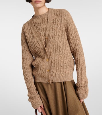 Cable-knit cashmere cardigan | Loro Piana