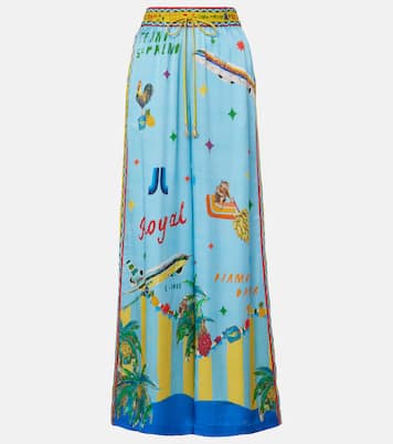 Weite Hose All Aboard aus Seidensatin | Alémais