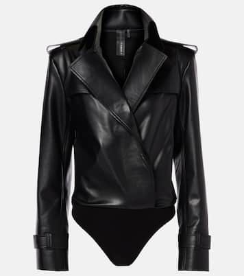 Body Halston aus Lederimitat | Norma Kamali