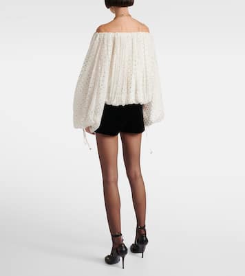 Top in mussola di misto seta jacquard | Chloé