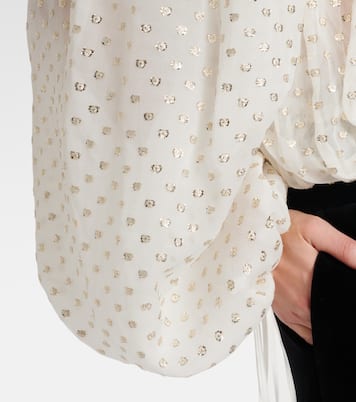 Top in mussola di misto seta jacquard | Chloé