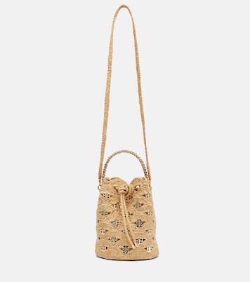 Embellished raffia tote bag | Rabanne