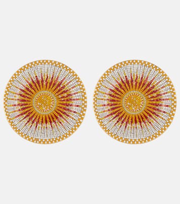 Sunrays set of 2 porcelain dessert plates | La DoubleJ