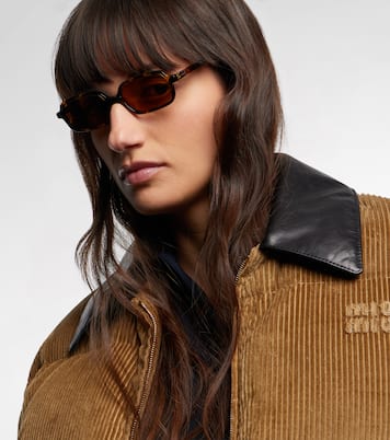 Miu Regard rectangular sunglasses | Miu Miu