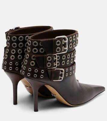 Buckle Belt 95 leather ankle boots | Mach & Mach