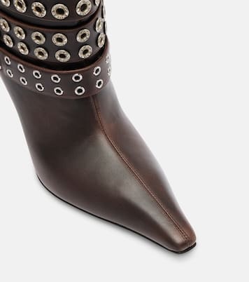 Buckle Belt 95 leather ankle boots | Mach & Mach