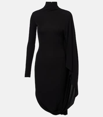 Vestido midi de cuello alto drapeado | Stella McCartney