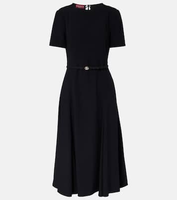 Double G belted midi dress | Gucci
