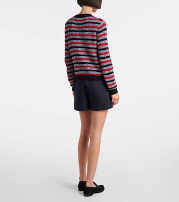 Cardigan in misto cotone a righe | Gucci