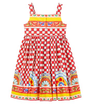Taormina checked cotton dress | Dolce&Gabbana Kids