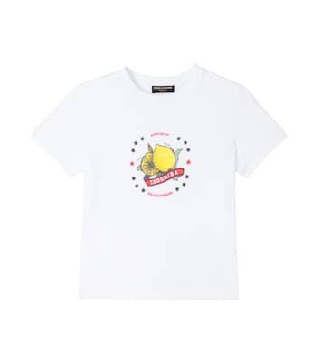 T-shirt Taormina in jersey di cotone con stampa | Dolce&Gabbana Kids