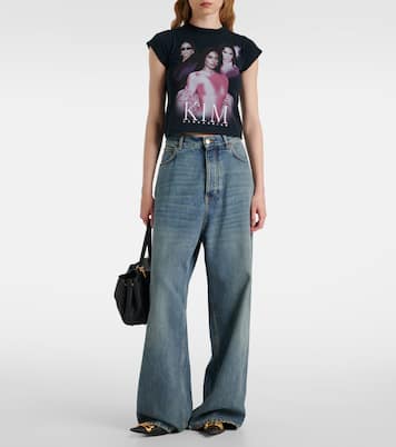 Camiseta en mezcla de algodón estampada | Balenciaga