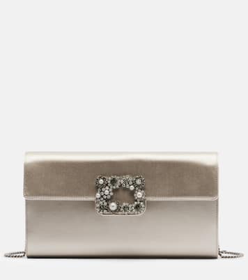 Pochette Envelope en satin à ornements | Roger Vivier