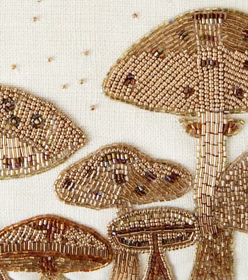 Botanist Mushroom Field linen cushion | Jonathan Adler