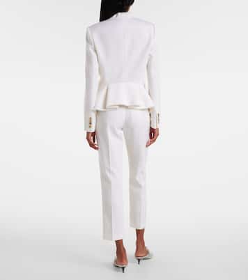 Frayed wool gabardine blazer | McQueen