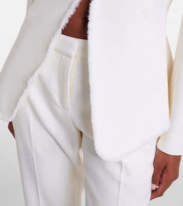 Frayed wool gabardine blazer | McQueen