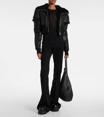 Bolan cotton and linen corduroy flared pants | Rick Owens
