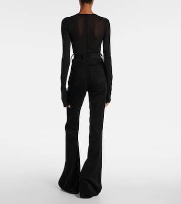 Bolan cotton and linen corduroy flared pants | Rick Owens