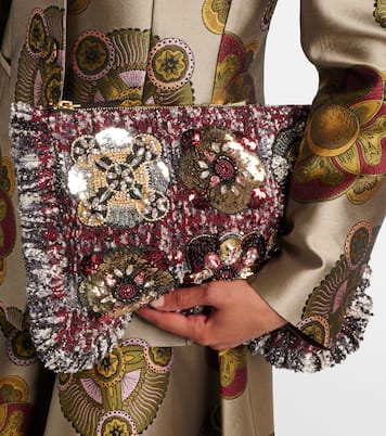 Bestickte Clutch aus Jacquard | La DoubleJ