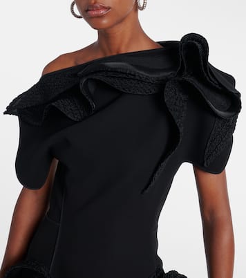 Synergies asymmetric ruffled gown  | Maticevski