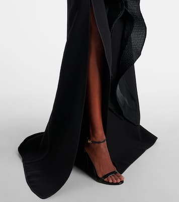 Synergies asymmetric ruffled gown  | Maticevski
