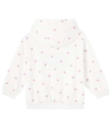 Floral logo cotton jersey hoodie | Stella McCartney Kids
