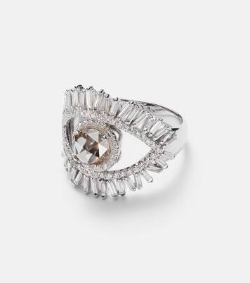 One Of A Kind 18kt white gold ring with diamonds | Suzanne Kalan