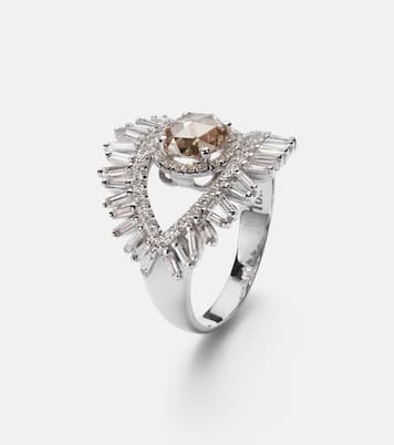 One Of A Kind 18kt white gold ring with diamonds | Suzanne Kalan