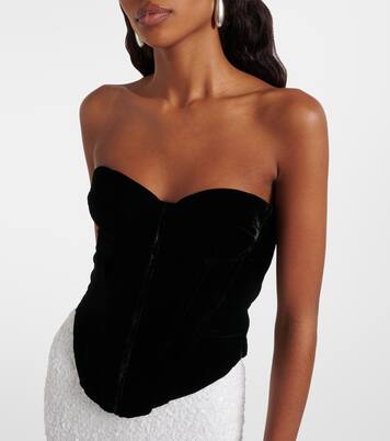 Velvet bustier | Rotate