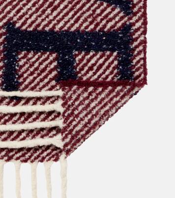 Logo reversible alpaca and wool-blend scarf | Loewe