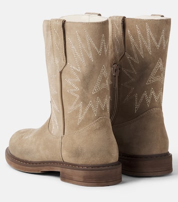 Wish Star Biker suede cowboy boots | Golden Goose Kids
