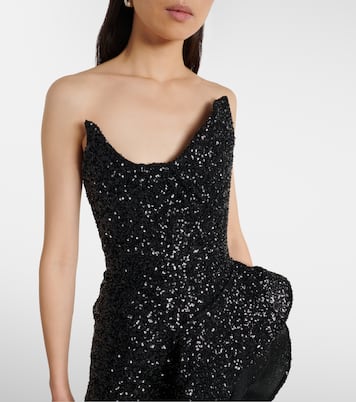 Thistle Wave ruffled sequined gown | Maticevski