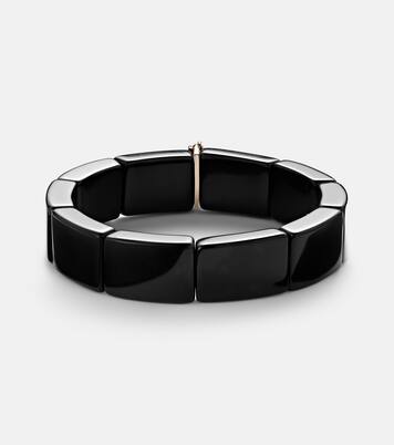 Pulsera de oro de 14 ct con diamantes y ónix | Sydney Evan