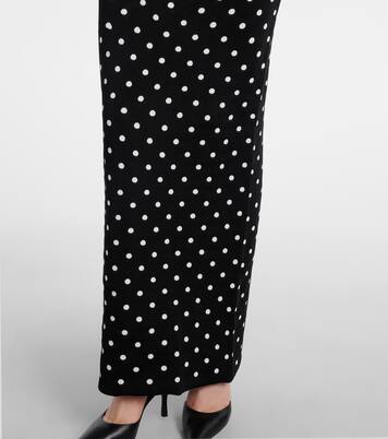 Polka-dot asymmetric maxi dress | Self-Portrait